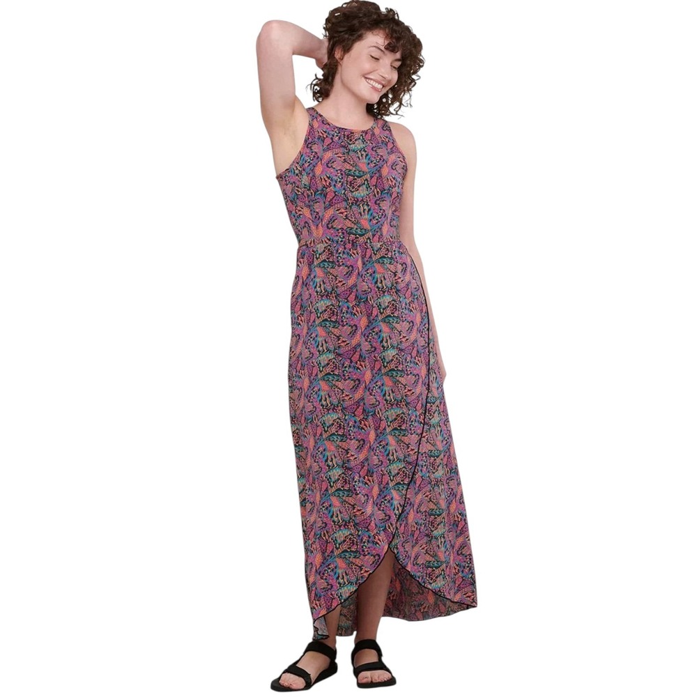 Toad&Co Sunkissed Maxi Dress S Butterfly Quick Dry Travel Pockets Granola Girl